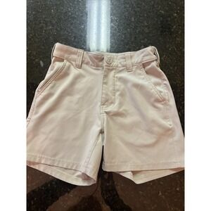 Huk Youth Boys Pursuit Performance Shorts Size YM Khaki Stretch Fish Outdoor